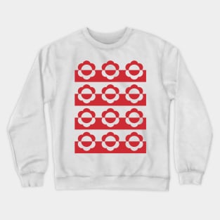 Mayapple Rows Red Crewneck Sweatshirt